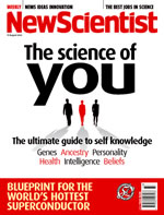 Cover of latest issue of New Scientist magazine