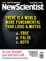 Cover of latest issue of New Scientist magazine